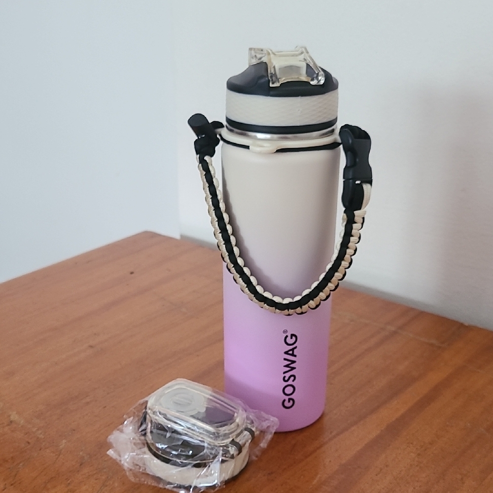 GOSWAG Purple and White Water Bottle